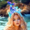 DRESBE Light Up Mermaid Headband LED Ocean Wave Headbands Glow