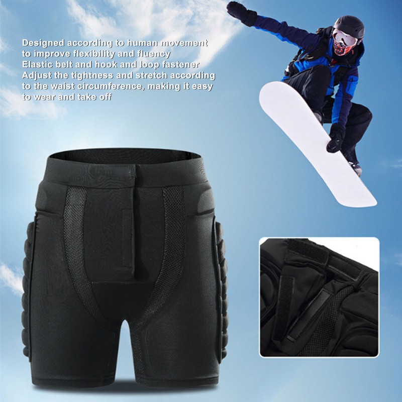 Hip Pad Protector Cotton Polyester EVA Adjustable Sports Padded Shorts