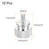 sourcing map 12pcs UNC6-32x6.5mm Knurled Thumb Screw Computer Case Threaded