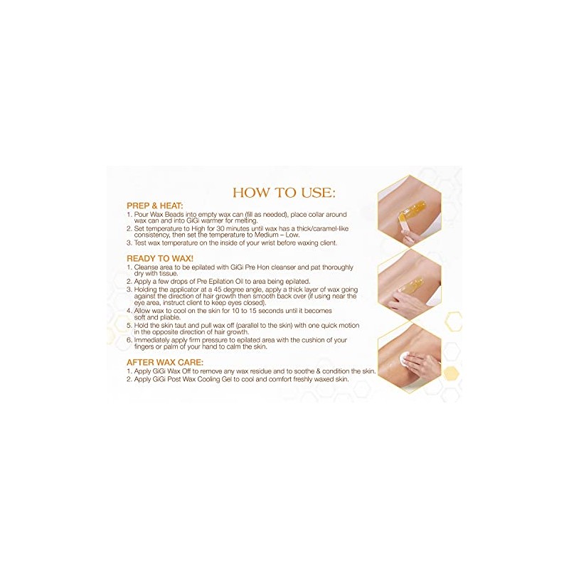 GiGi Hard Wax Beads, Golden Honee All Purpose Hair Removal