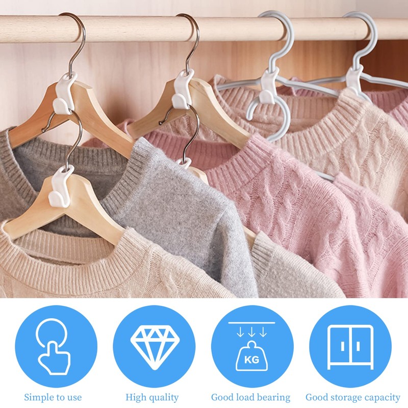 Yoosso Pack of 50 Clothes Hangers Space Saving Clothes Hangers
