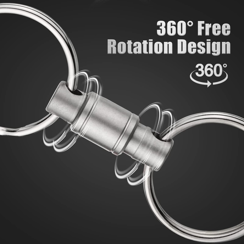 Titanium Quick Release Keychain, Detachable Key Ring Heavy Duty Swivel