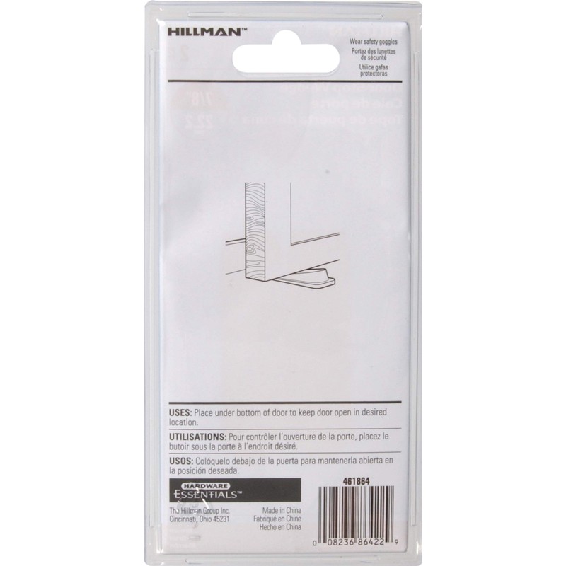 Hardware Essentials 851338 Floor Door Stops Wedges Brown 3" -