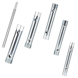 PXRLMYF Rohrsteckschlüsselsatz 6-tlg Größen 8-17mm Sechskant-Steckschlüssel Set Spüle Montage-Satz Doppelsteckschlüssel für Zündkerzen, Spüle Renovierung und Einbau, Wartung