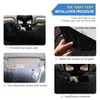 Bolaz Parabrisas de coche Negro con patrón, protector solar plegable,
