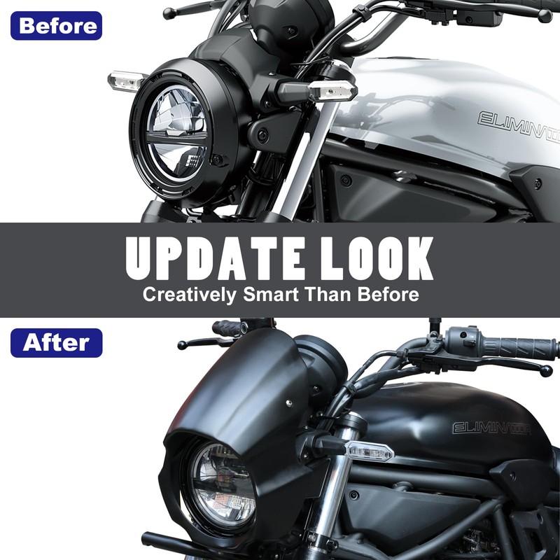 MOCODUO Front Windshield Fairing Cover Fits for Kawasaki Eliminator 500
