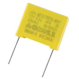 sourcing map Safety Capacitors Polypropylene Film 0.22uF 275VAC X2 MKP 5 Pcs