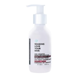 Seasons love your skin limpiador facial 3 en 1 rosa mosqueta  argán  hidratante, suave y efecto anti-acné  ideal para piel sensible  120 ml           