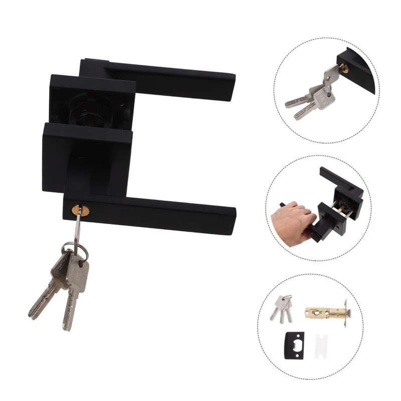 SHINEOFI 1 Set Heavy Duty Door Handle Lock Set Privacy