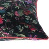 EYES OF INDIA - 24" Black Velvet Bird Throw Sofa