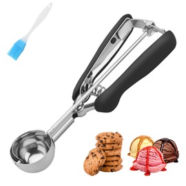 Small Cookie Scoop 1 Tablespoon, Size #60 Cookie Dough Scoop, Stainless Steel Ice Cream Scooper with Trigger Release, for Baking Small Cookies, Meatballs, Melon Balls