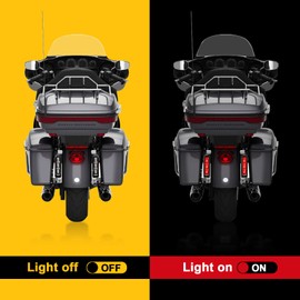 Motorcycle Rear Saddlebag Accent LED Light Insert Filler Support for Touring FLHTCU/L Electra Glide FLHT/L Road Glide FLTRUSE CVO FLHR Road King 2014-2022 (Black Smoke)