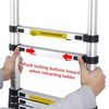 EN131 13 Step 12.5 FT/3.8M Telescoping Multi-Ladder Aluminum Extension Soft