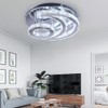 CXGLEAMING 15.7" Crystal Chandelier Modern LED Ceiling Light Moon Shape