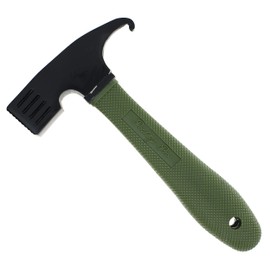 Kakuri Short Peg Hammer Olive Outdoor Camping Tent Peg Driving Peg Remover Approx. Length 7.9 x Width 4.5 inches (200 x 115 mm)