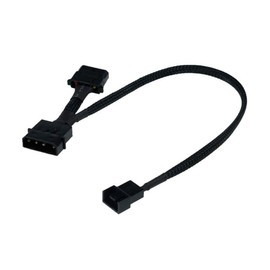 Phobya Adapter 4Pin Molex (12V) auf 4Pin PWM 30cm - Schwarz