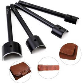 Leather Craft Tool Set of 4 (30 mm, 25 mm, 20 mm, 15 mm) Leather Craft Tool for Beautifying the Edges of Bags, Belts, Wallets, Etc; End Punch, Hole Punch, Auto Punch, Anaaake Punch, Leather Workmanship, For Leather Products (Back Bag, Bag, Strap, Card Ca