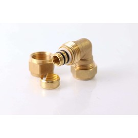 Angle Reducer 16mm PEX Aluminium PEX Pipe - 15mm Compression Copper Plastic Pack of 1