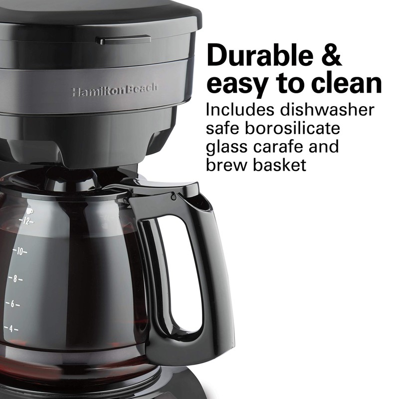 Hamilton Beach 12 Cup Programmable Drip Coffee Maker with 3