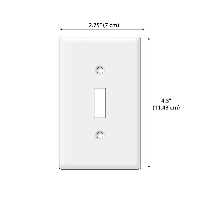 WIRESTER Single Gang Toggle Light Switch Plate/Wall Plate Cover -