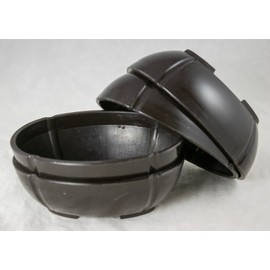 Generic 4 Japanese Lotus Shape Plastic Bonsai Training Pot, Cactus & Succulent Planter - 4.75""x 3.5""x 1.5"" (4X1230), Dark Brown