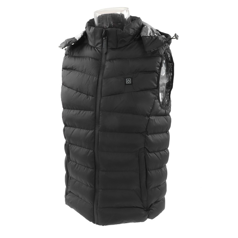Heated Vest Three Level Temperature Adjustment Waterproof Black Electric Heating