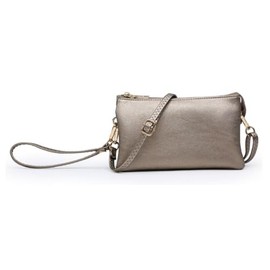 JEN & CO. Riley Vegan Leather Crossbody Bag for Women, Copper - Small Clutch or Purse, Wallet Bags, Wristlet & Strap, Copper