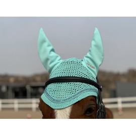 Horse Ear Bonnet/Net/Hat/Horse Hood/Mask Horse Veil Horse Ear Bonnet (Full, Mint)