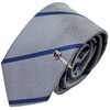 Thomas Bailey Pin Decoration Fashion Tie - Bony Gray 7cm