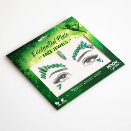Moon Creations Diamond Jewel Face Sticker Moon Glitter Enchanted Pixie Green