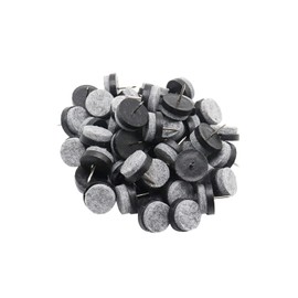 Felt Furniture Pads WorthPlanet 50Pcs 24 mm Felt Pads Round Heavy Duty Felt Nail-on Slider Glide Pads for Wooden Furniture Chair Table Legs Feet W200016 (Black)