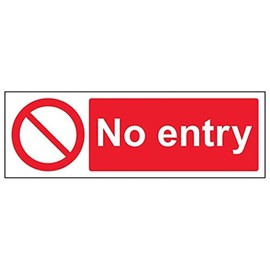 Prohibition Access - No Entry - 300 X 100mm
