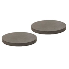 soil D343 BK Diatomaceous Earth Coasters, Large, Circle, Set of 2, Black