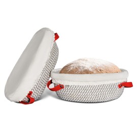 UBYGU Sourdough Bread Baking Supplies Proofing Baskets,2 Pack Oval Bread Proofing Basket Proofing Bowls With Liners，Sour Dough Bread Baking Supplies (2xOval Baskets)