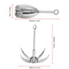 Folding Claw Hook, Multifunctional Stainless Steel Grappling Hook for Outdoor