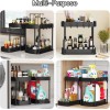 ukeetap 2 Pack Multi-Purpose Pull-Out Storage Organizers, Under Sink 12.8