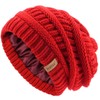 FURTALK Winter Beanie Hat for Women Satin Lined Cable Knit