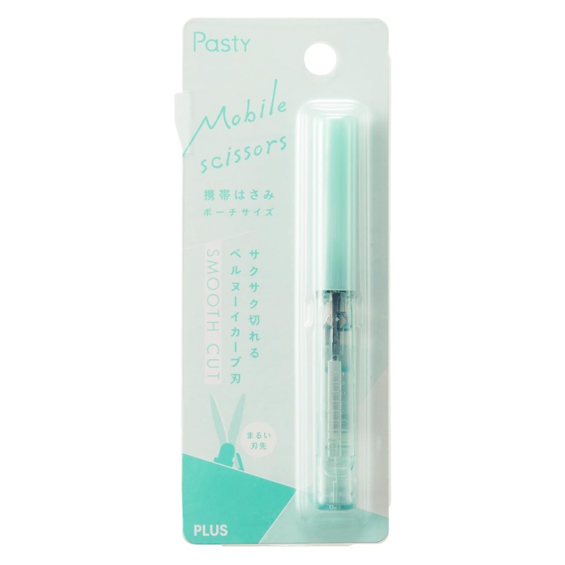 Plus Scissors Portable Pouch Size Pasty Green SC-100PF-P 36-585