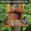 Squirrel Feeder,Squirrel Feeder Just for Squirrels,Wooden Squirrel Feeders for Outdoor