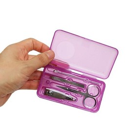 [Out_63] Nail Clippers & Cuticle Scissors 4-Piece Set with Color Selection - Pink/FREE / [아우트_63]손톱깍이 큐티클가위 색상선택 4종세트 - 핑크／FREE