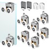 8 Pieces Shower Door Wheels Curved Shower Door Rollers Replacement