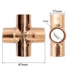 5 x 15mm Copper End Feed Equal Copper Cross 4