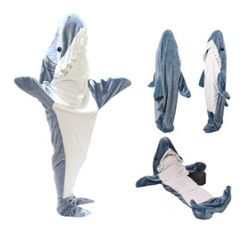 Shark Sleeping Bag, Shark Pajamas, Shark Blanket, Wearable Blanket, Shark, Toy, Animal Blanket, Sleeping Bag, Adult Shark, Wearable Blanket, Sleeping Bag, Cold Protection, Nap Blanket, Cooling