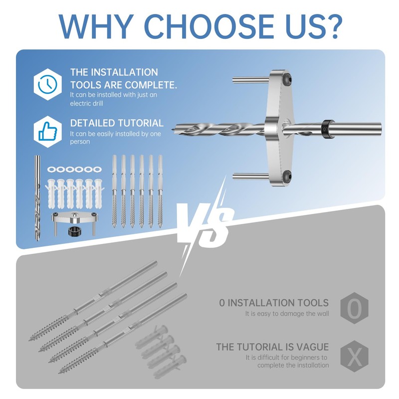 duoduolaili Floating Shelf Hidden Support Brackets (6pcs) and Installation Aid
