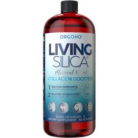 Orgono Living Silica Collagen Booster | Vegan Mineral-Based Silica Supplement | Supports Healthy Collagen & Elastin Production for Joint & Bone Support, Glowing Skin, Strong Hair & Nails | 33.8 Fl Oz