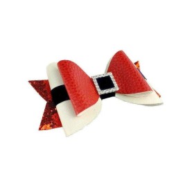 Puppy bows santa claus belt dog bow christmas bow tie collar slide (dc37) - Latex bands