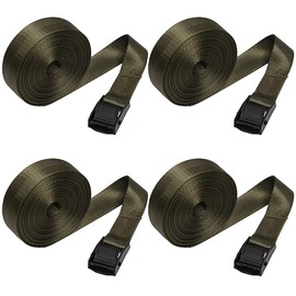 Cargo Tightening Packing Belt Band Multi-purpose Fixing Belt Lashing Belt Tie Down Belt for Earthquakes and Disaster Prevention (Dark Green, Length 3.3 ft (1 m)