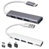 USB Hub 4 Ports,USB C Hub, with 3 Adapters