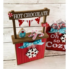 Agape Gifts Designs AGD Christmas Decor - Cozy Mug Hot Chocolate Booth Tier Tray 2pc