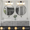 foucasal Black Globe Bathroom Light Fixtures 3-Light Vanity Light with